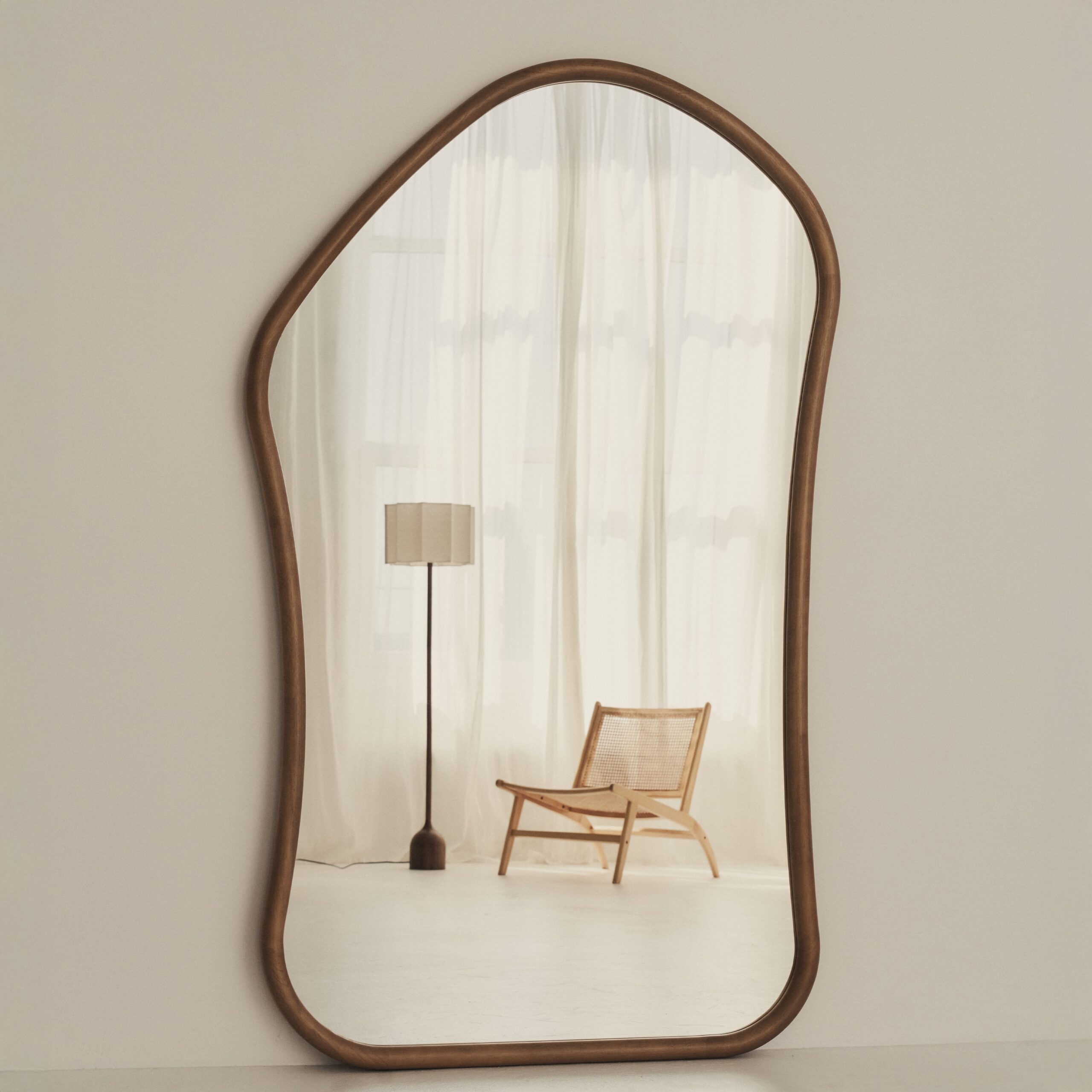 Aaliyah - Extra Large Full Length Warm Wood Irregular Mirror 180cm x 110cm - Image 2