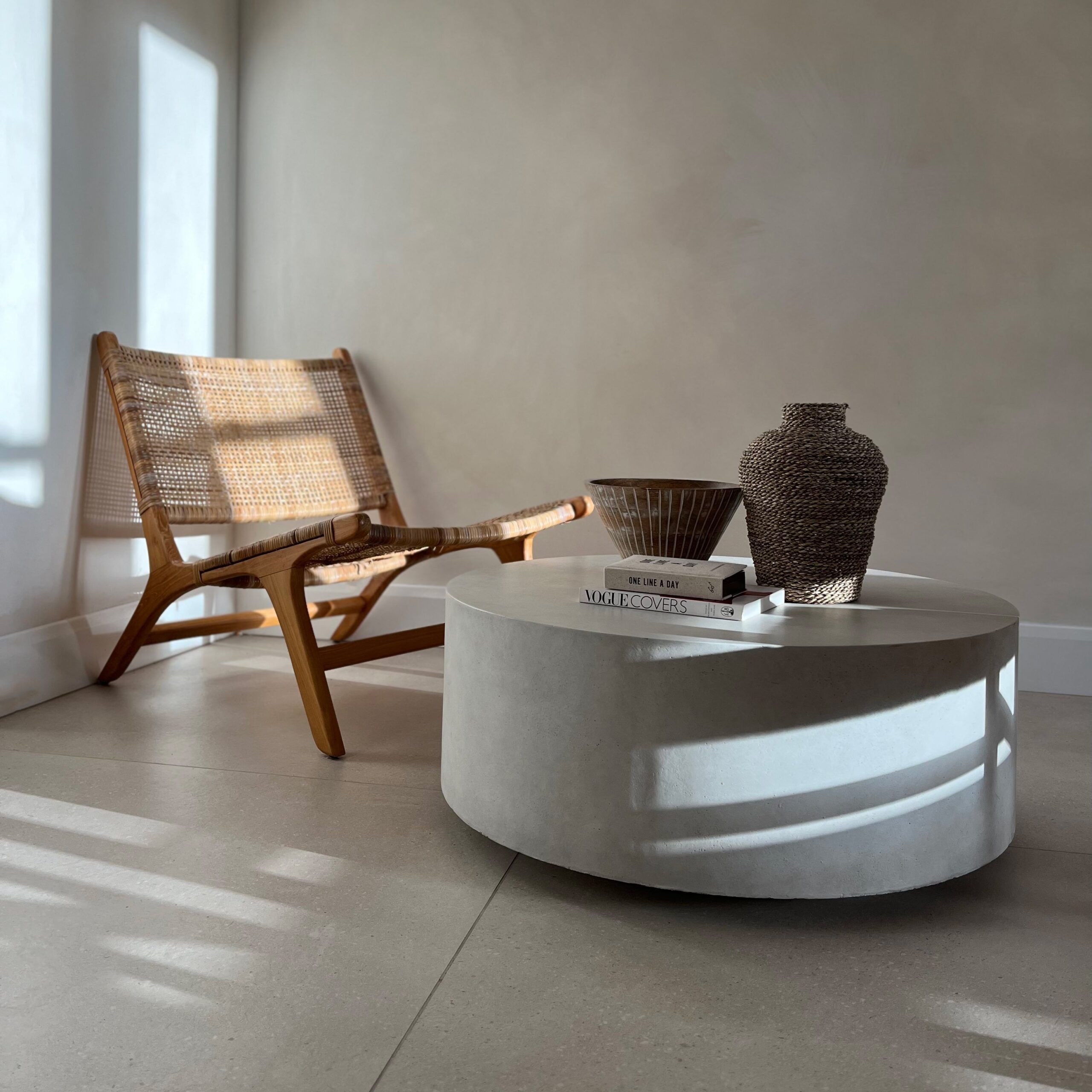 Angelo - Minimal Concrete Round Coffee Table Large - Image 6