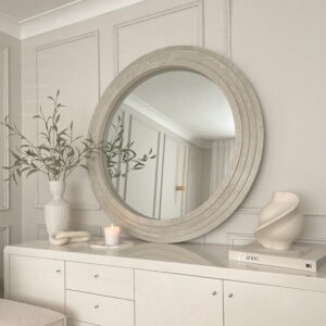 Luciana - Round Concrete Wall Mirror 110cm x 110cm