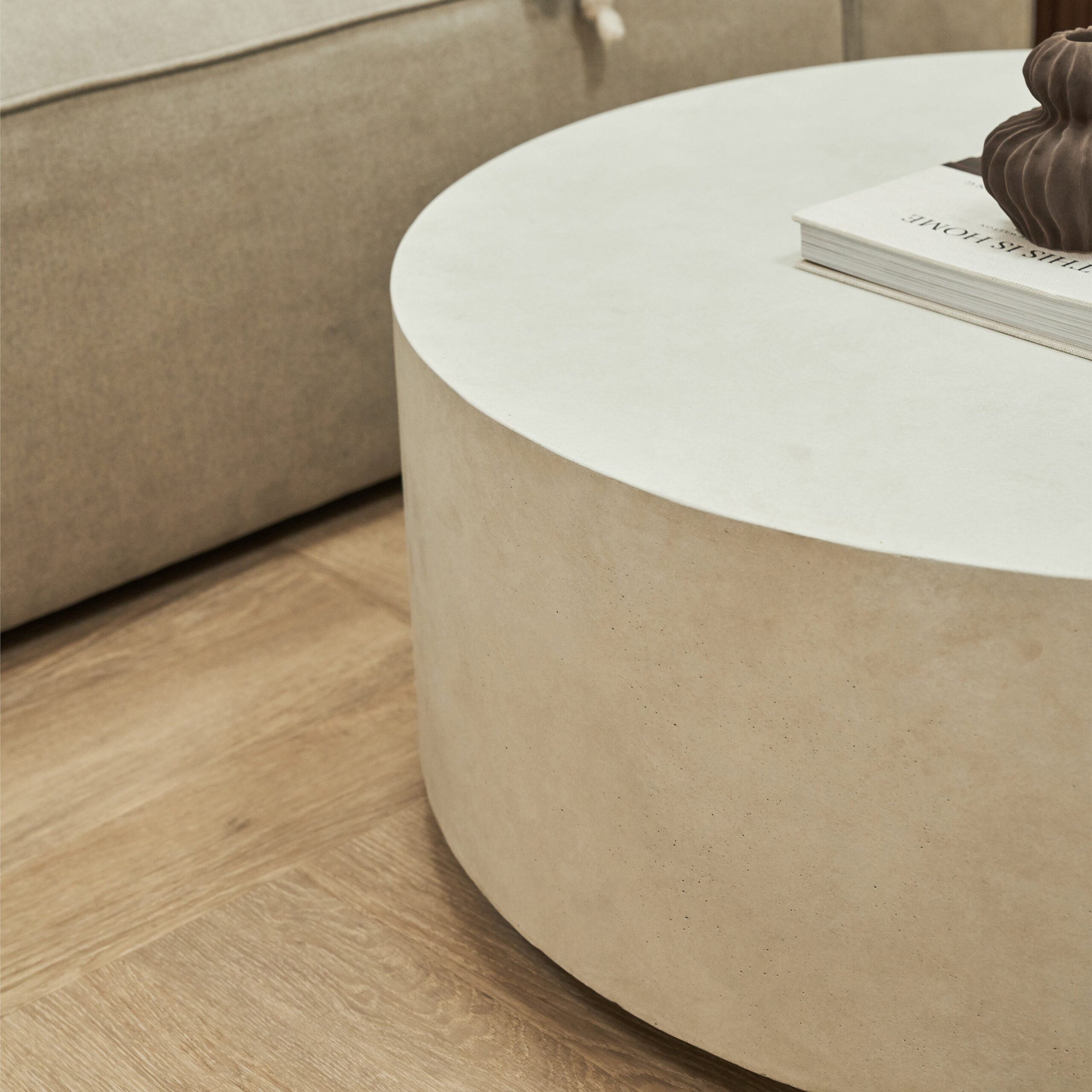 Angelo - Minimal Concrete Round Coffee Table Large - Image 9